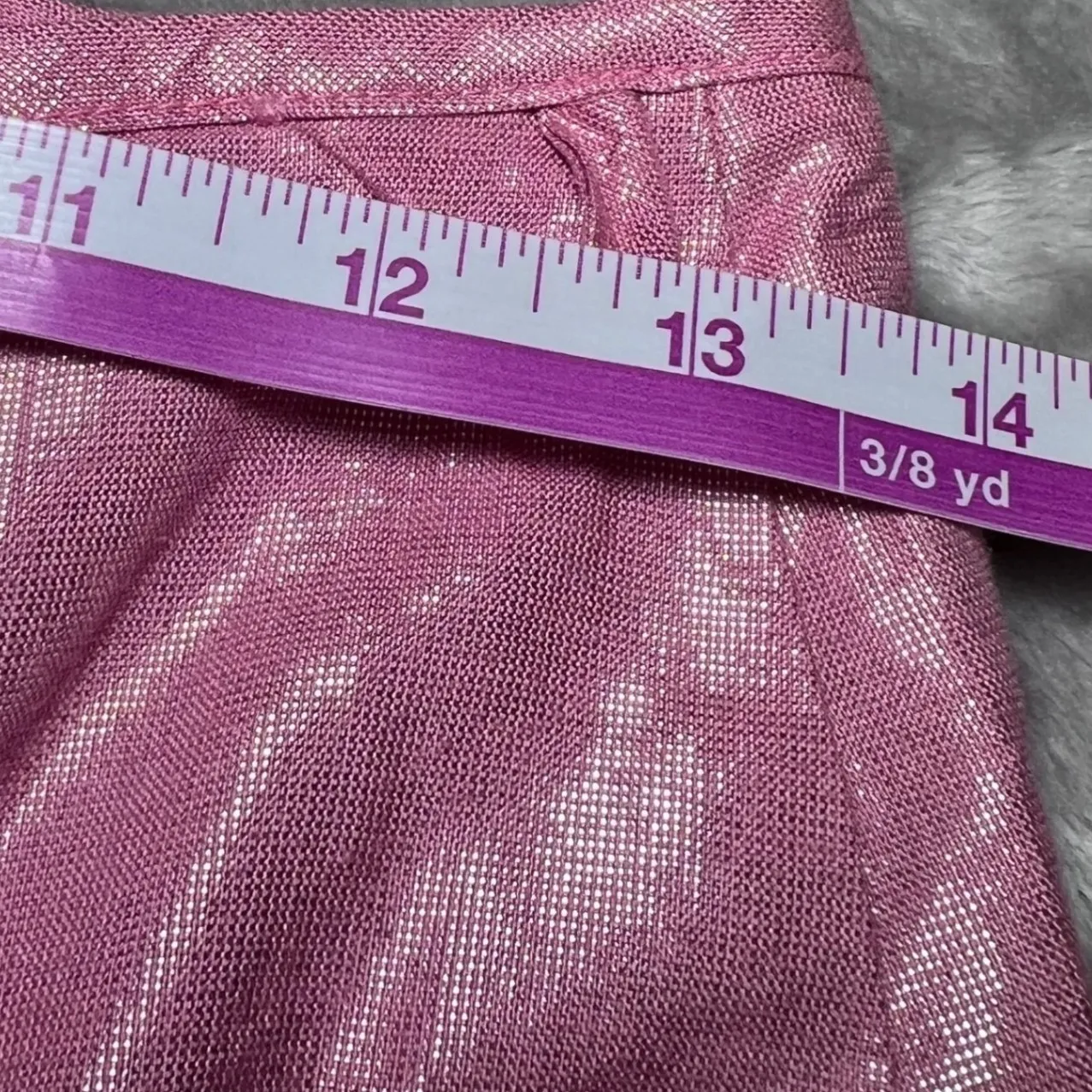 Lisa Ho Pink Metallic Pleated Midi Skirt Womens 2 Pink Party Evening Wear Shiny - Image 10