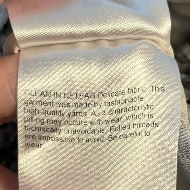 Escada Size 42 US 12 Tweed Blazer Jacket Wool Mohair Fringe Black - Image 7