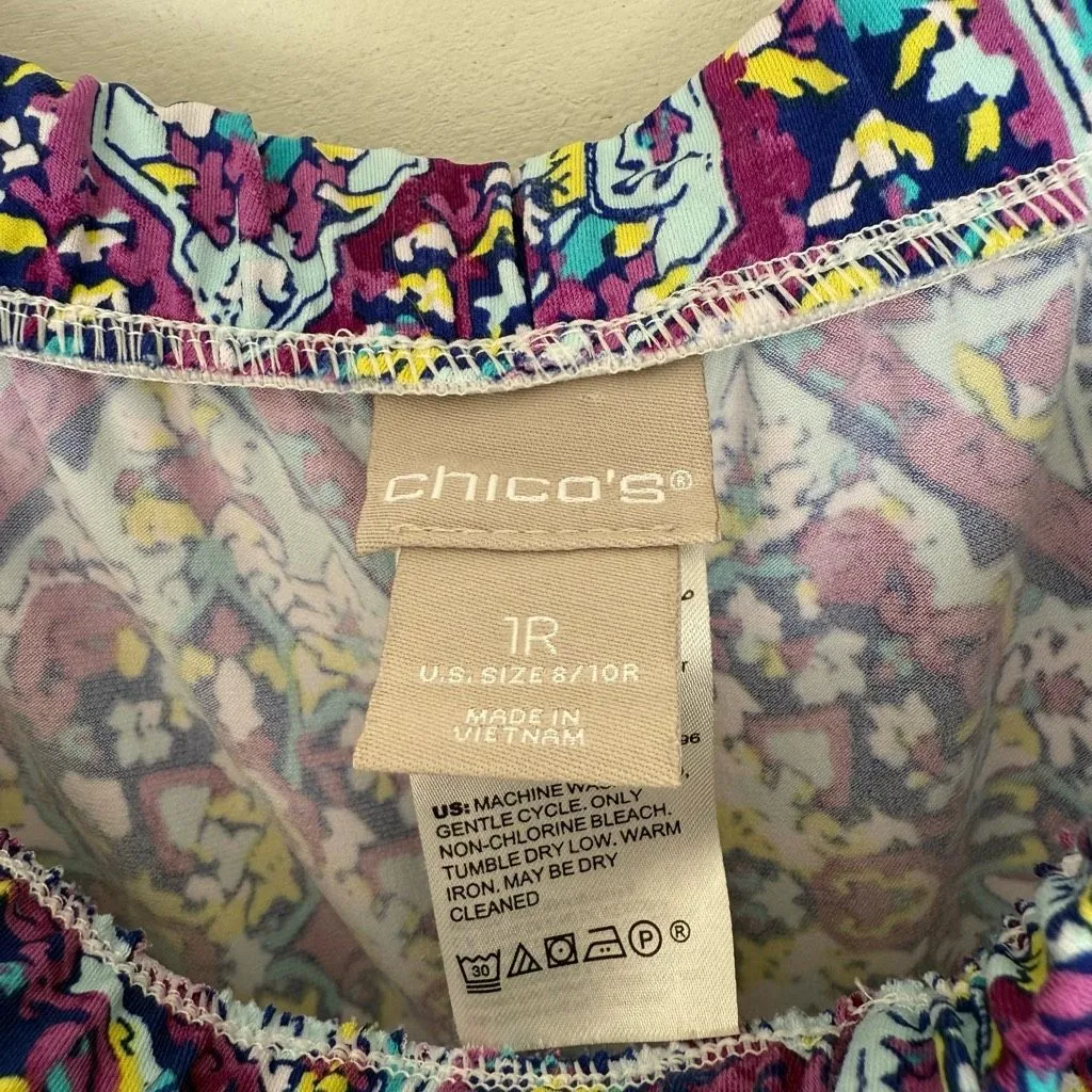 Chico’s Travelers Women’s 1R Multicolored Slinky Pants - Image 2