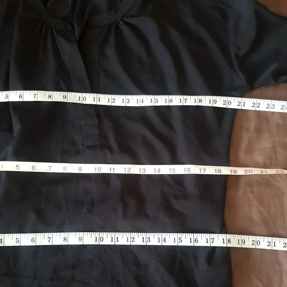 Two by Vicent Camuto Womens Size XS Blouse Black Long Sleeve Bohowestern Work - Image 10