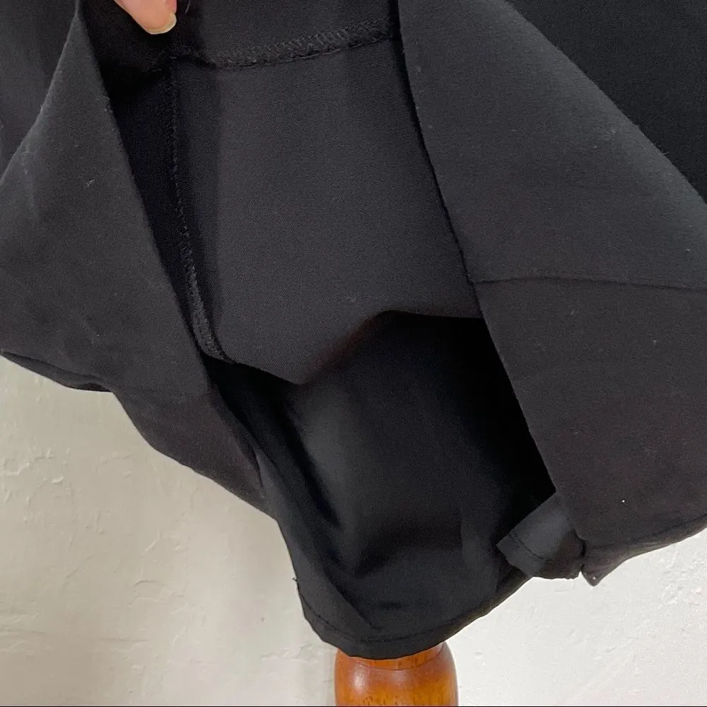 Mossimo Black Faux Leather Capped Sleeve Career Sheath Dress 10 - Image 3