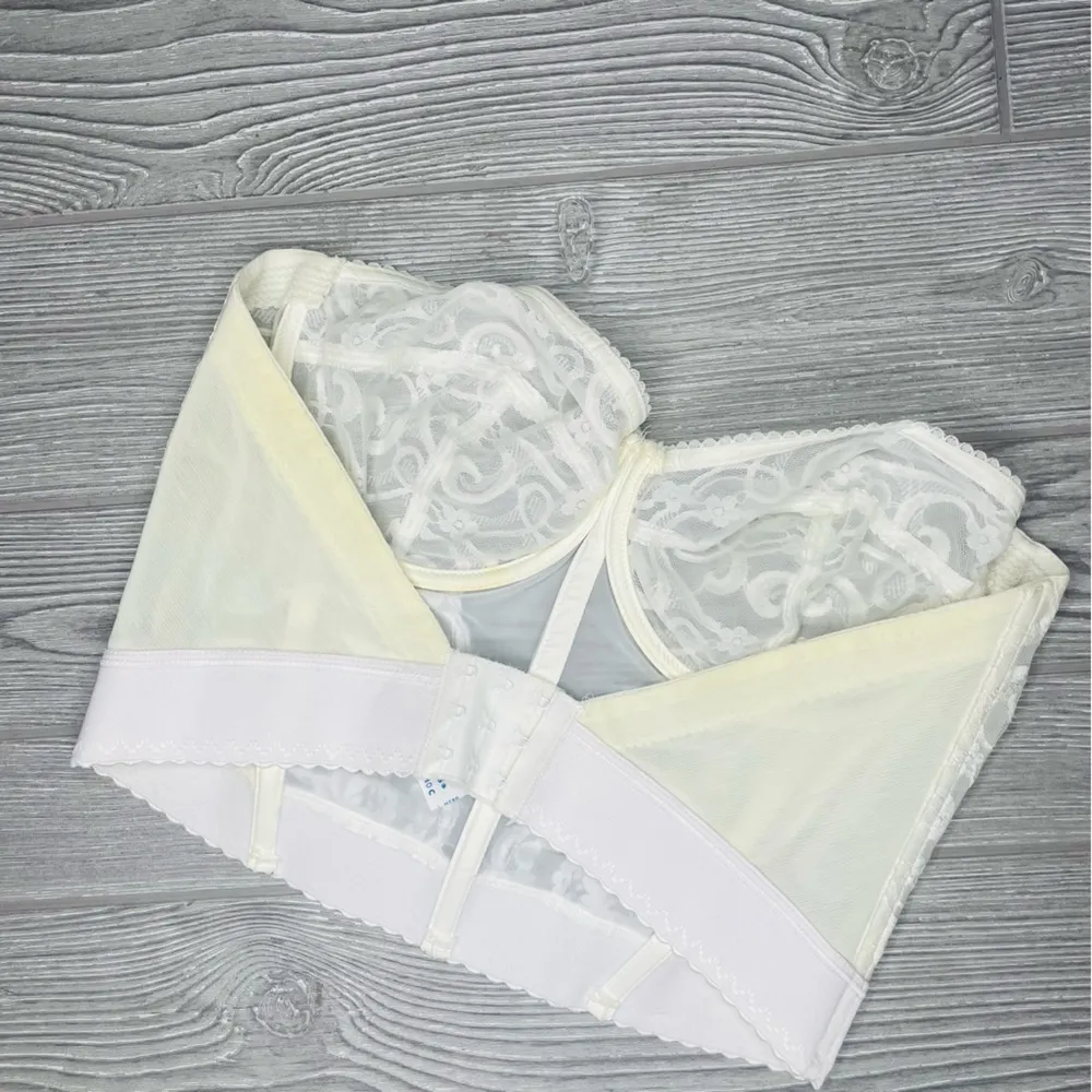 Vintage goddess sheer lace off white floral lace Lingerie bra bustier structured Size undefined - Image 2