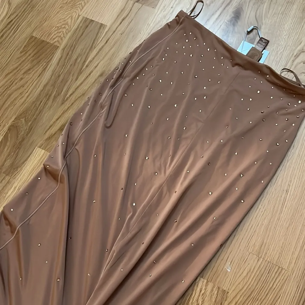 NWT SKIMS X SWAROVSKI JELLY SHEER TUBE SKIRT SIENNA - Image 6