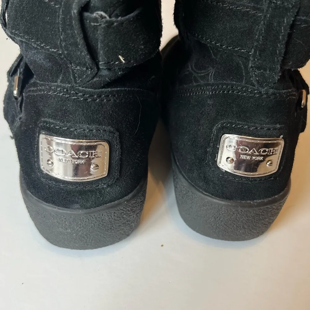 COACH Thelma Black Suede Boots Size 7 - Image 6