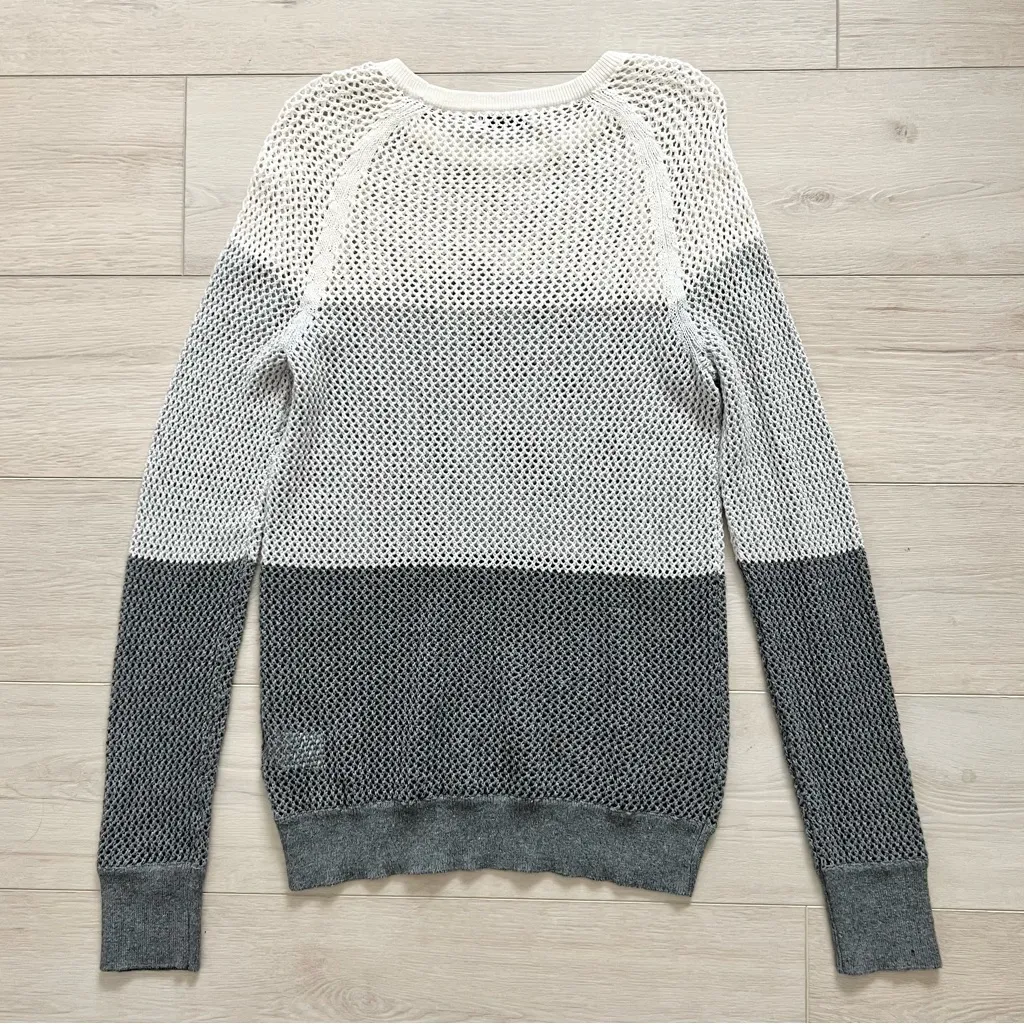 Equipment Femme Sloane Colorblock Mesh Cashmere Blend Sweater Size Small - Image 5