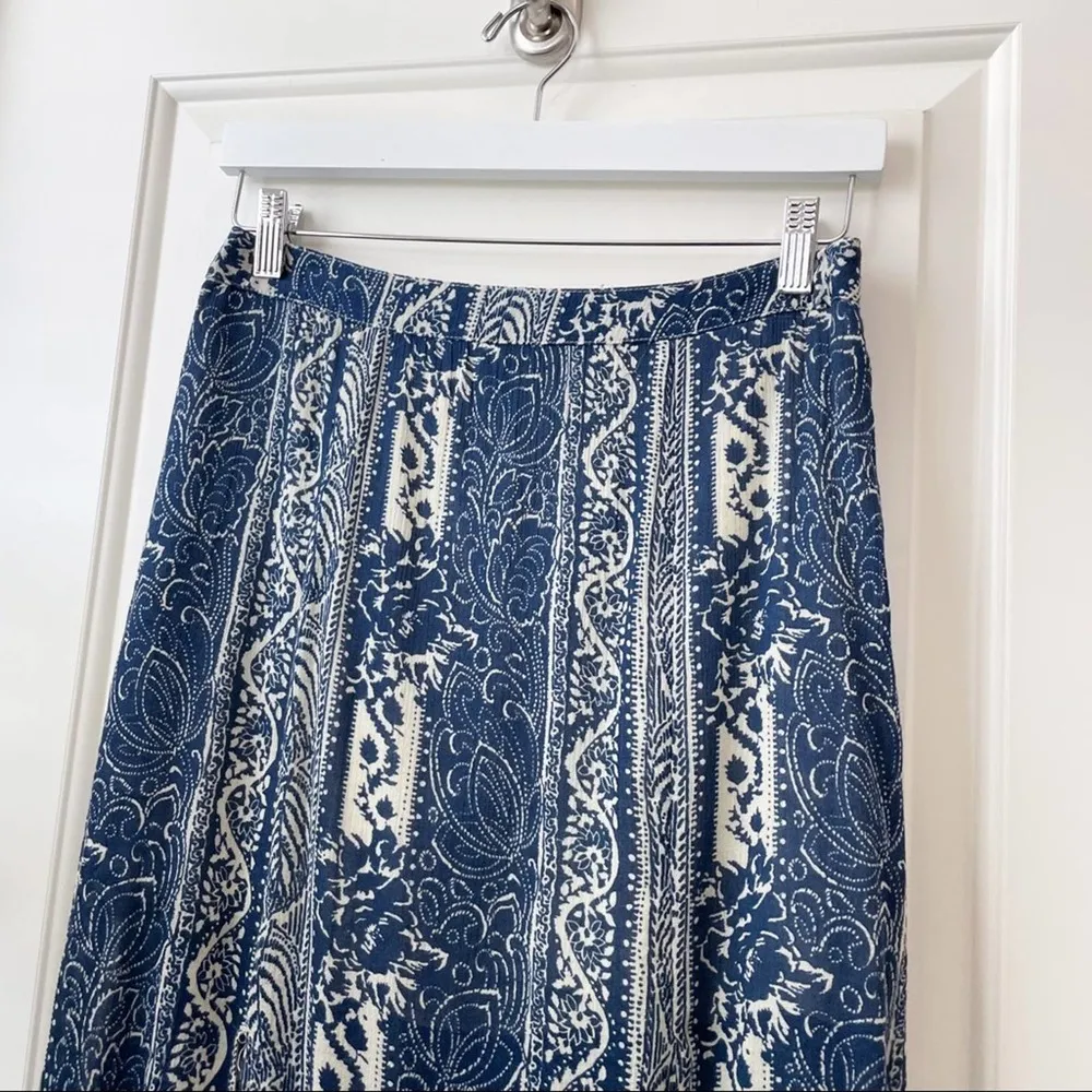 AEO Boho Maxi Skirt Blue Floral 6 - Image 99