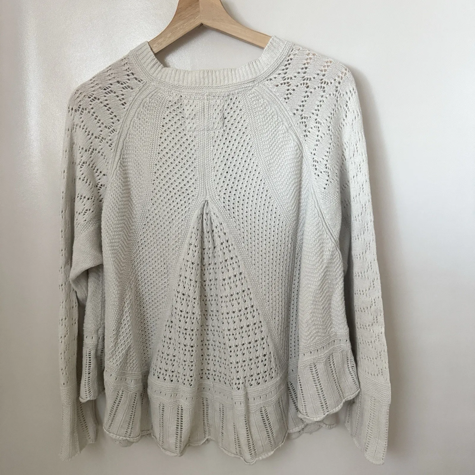 Anthropologie Angel of the North Nulia Circle Hem Swing Sweater Cream Cashmere - Image 2
