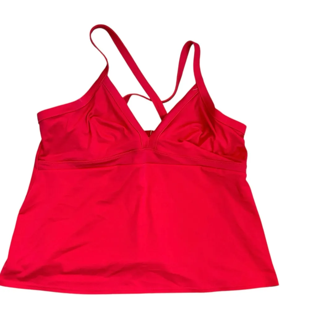 Land’s End Tankini Bikini Set Red Size 18 - Image 4