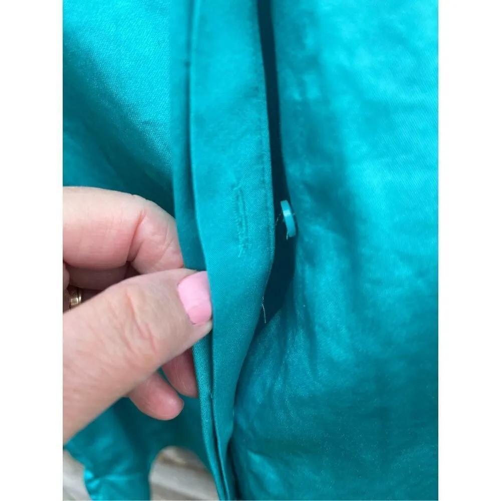 Anne Klein size M loose fit bell cuffs roll up cuffs relaxed fit covered button - Image 8