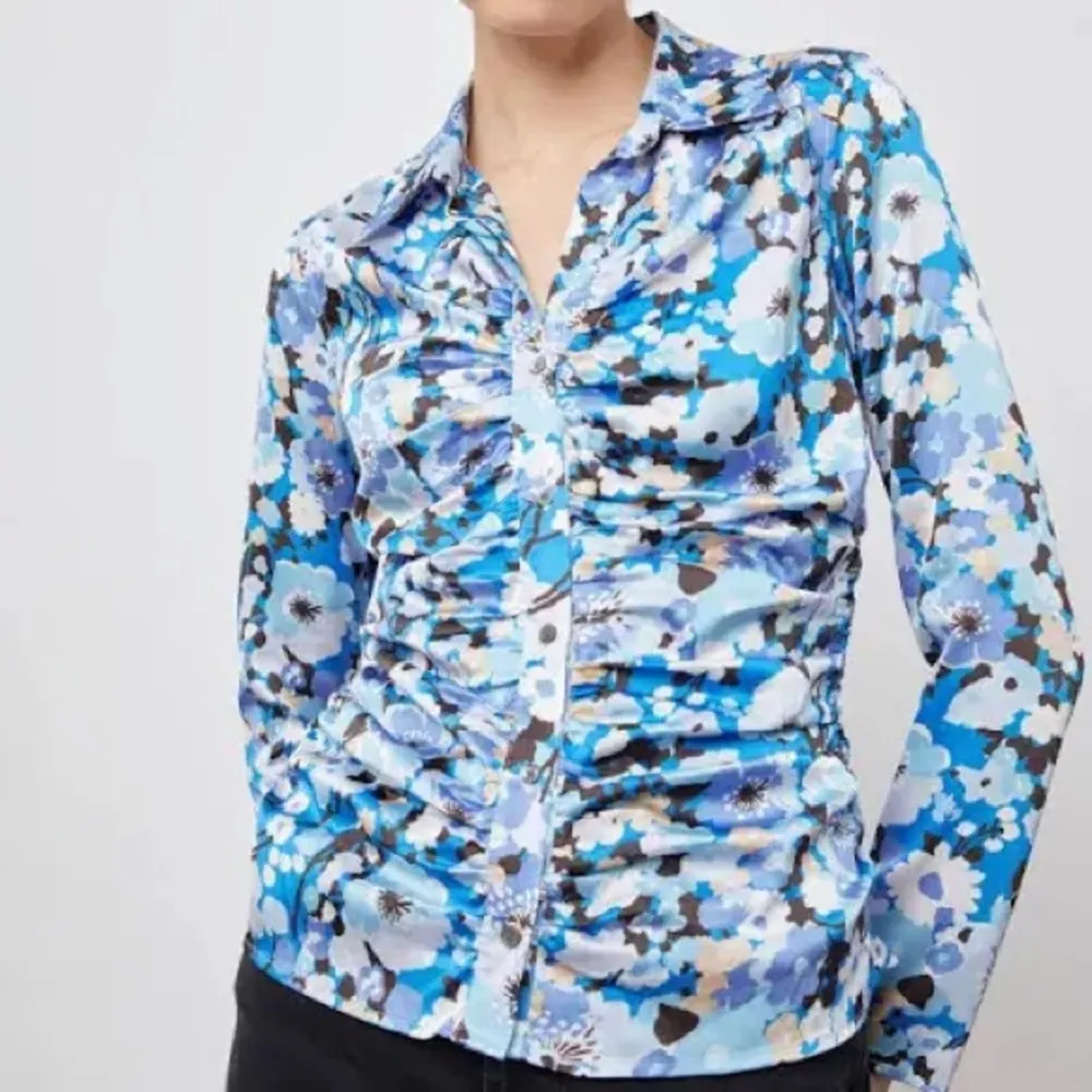 Rails Women's Tops Rails Lisa Floral Ruched Button-Up Blouse XL (b13) - Image 3