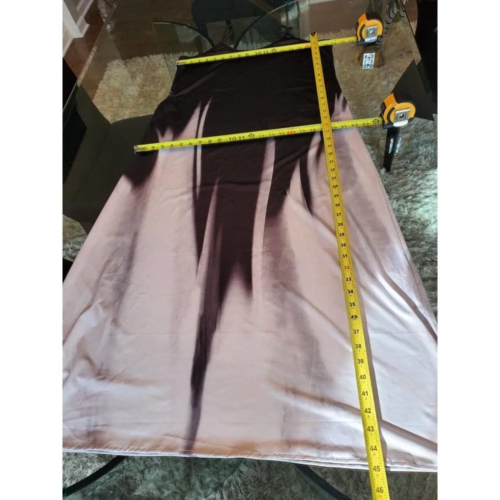 SHEIN Women's Black & White Polyester Scoop Neck Strappy Long Maxi Dress Size L - Image 9