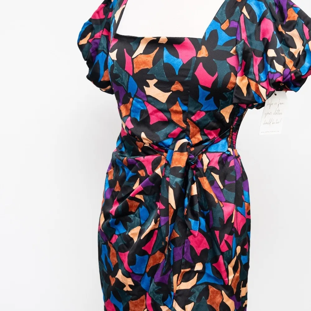 Show Me Your Mumu Danielle Multicolor Satin Mini Dress - Image 11