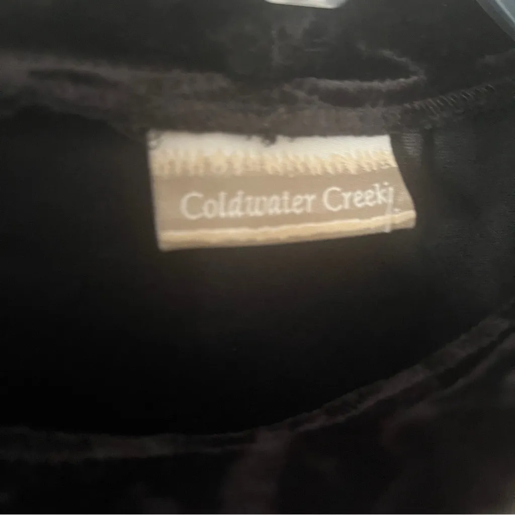 Vintage Coldwater Creek Elegant Black Long Sleeve Dress - Image 5