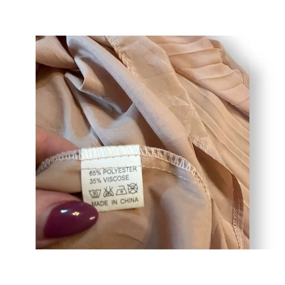 Reverse Black Faux Leather Bustier with Pink Pleated Skirt Dress - Size M - Image 8