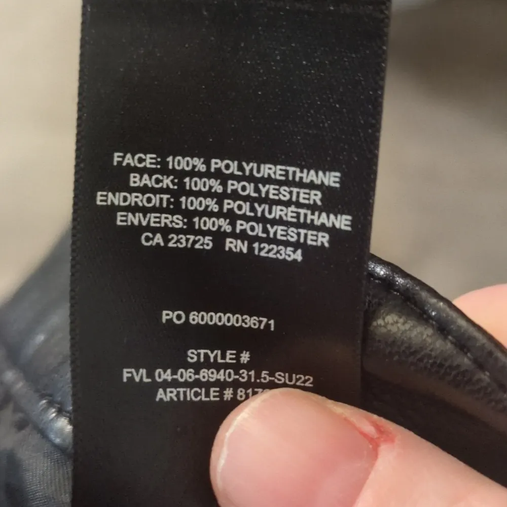 Wilfred by aritzia The Melina Super High Rise Straight Leg vegan Leather pants 6 - Image 5