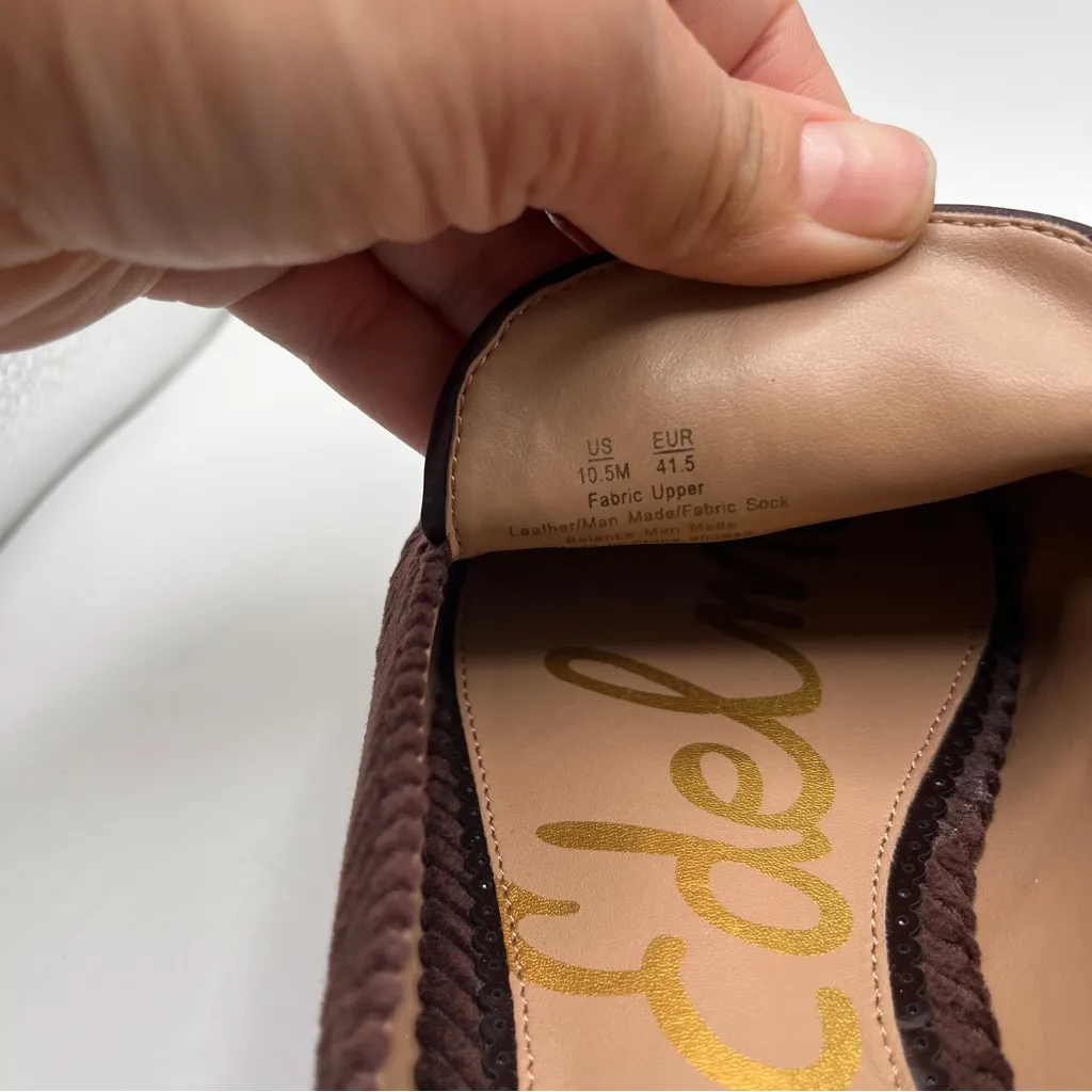 NWOB Sam Edelman Linnie Women's Brown Cordoroy Mule 10.5 - Image 7