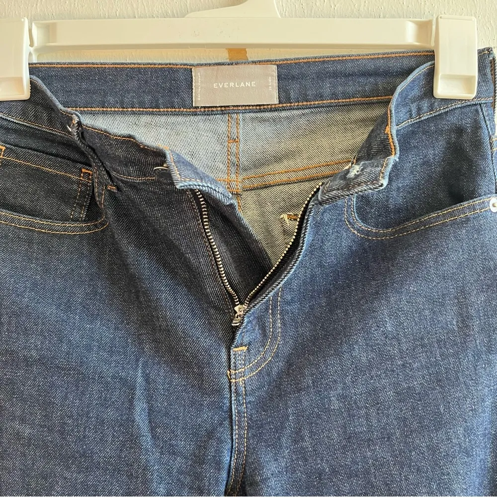 Everlane Jeans Deep Indigo Mid Rise Ankle Skinny Denim Jeans Sz 28 GUC Dark Wash - Image 5