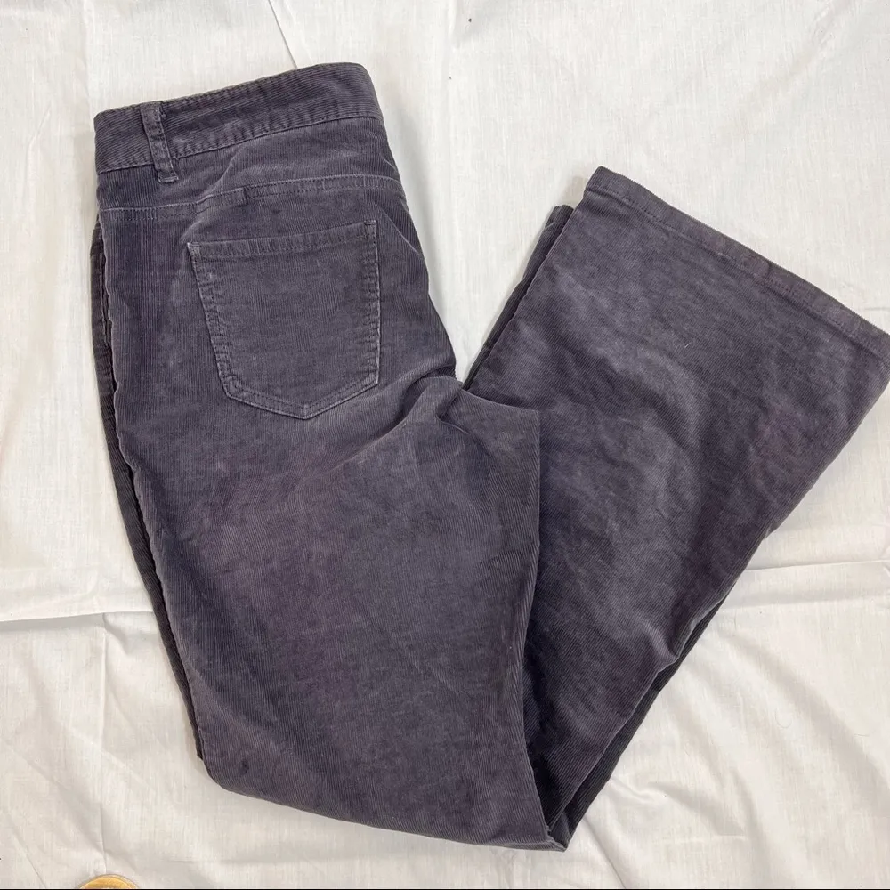 BODEN Women's Corduroy Gray Bootcut Denim Jeans Cotton Blend Size 10P Classic - Image 5
