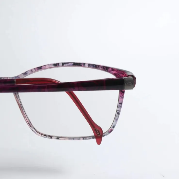 Women’s STEPPER 30098 SI Eyeglasses red plastic frame rectangular lens EUC - Image 14