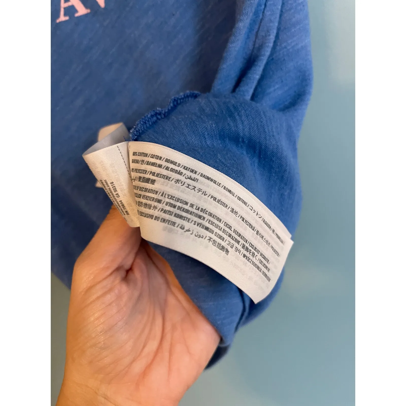 Abercrombie & Fitch 5th Ave Ocean Blue Baby Tee - Image 4