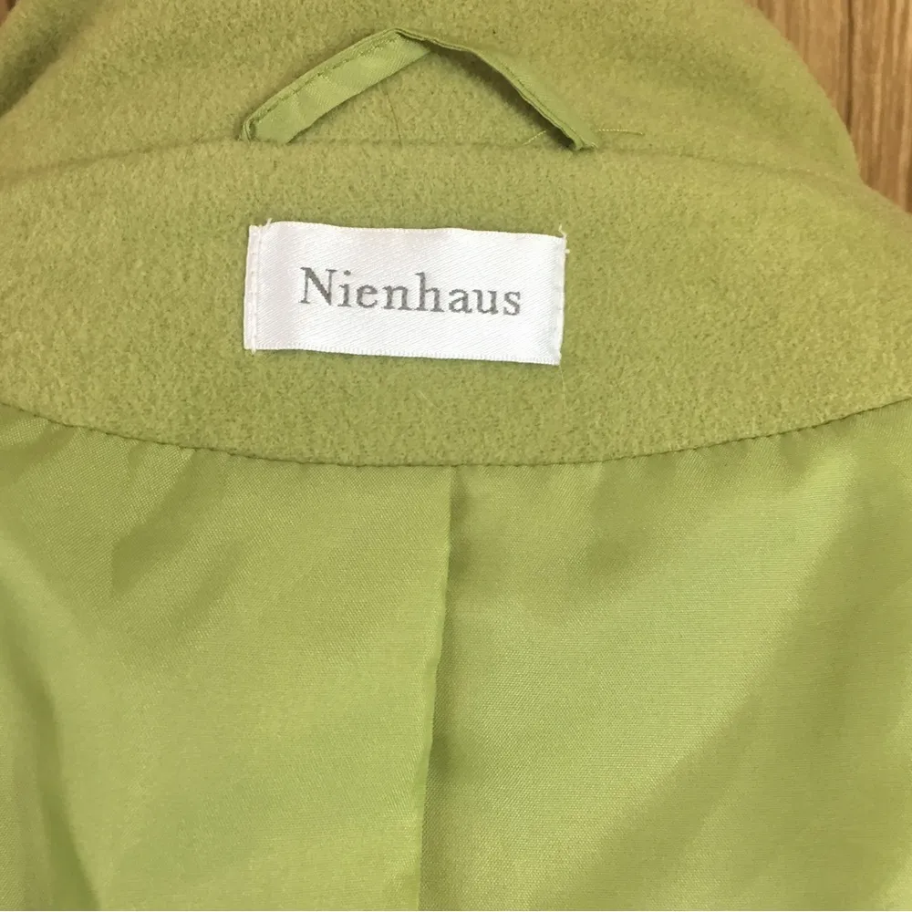 Nienhaus Peacoat Wool/Cashmere Blend Green Jacket Size 10 - Image 9