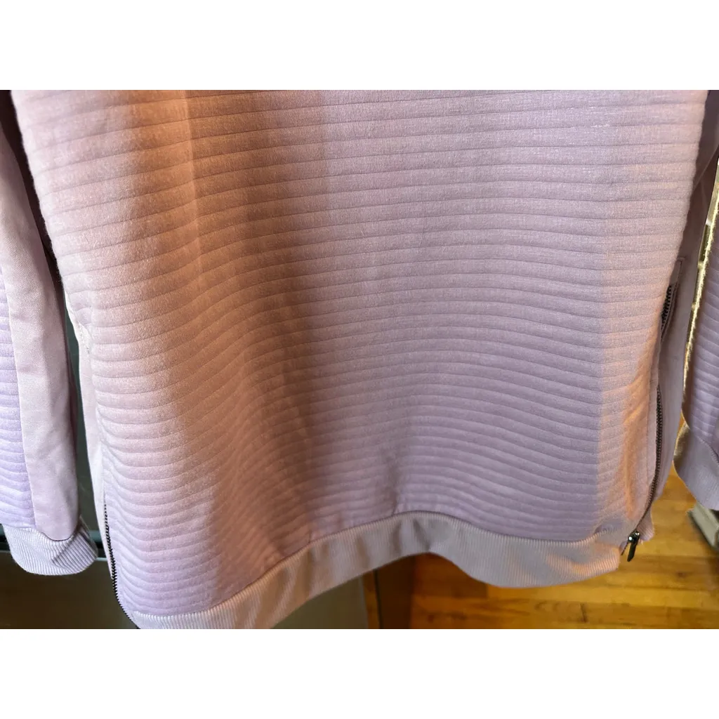 The Sweatshirt Project Mauve Ribbed Side Zip Mock Neck Pullover Sweatshirt S Pink Size undefined - Image 7