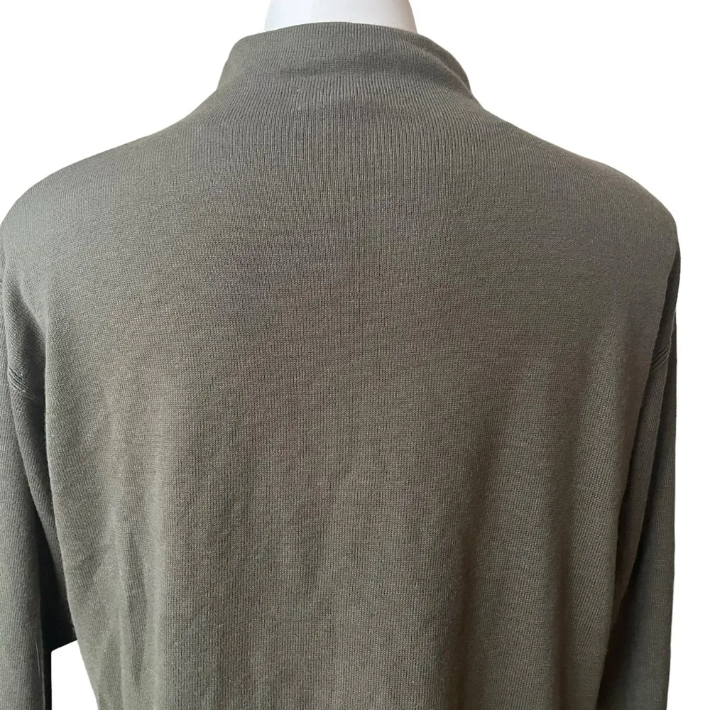NWT, Chelsea28 Olive Green Funnel Neck Long Sleeve Sweater, Sz M - Image 9