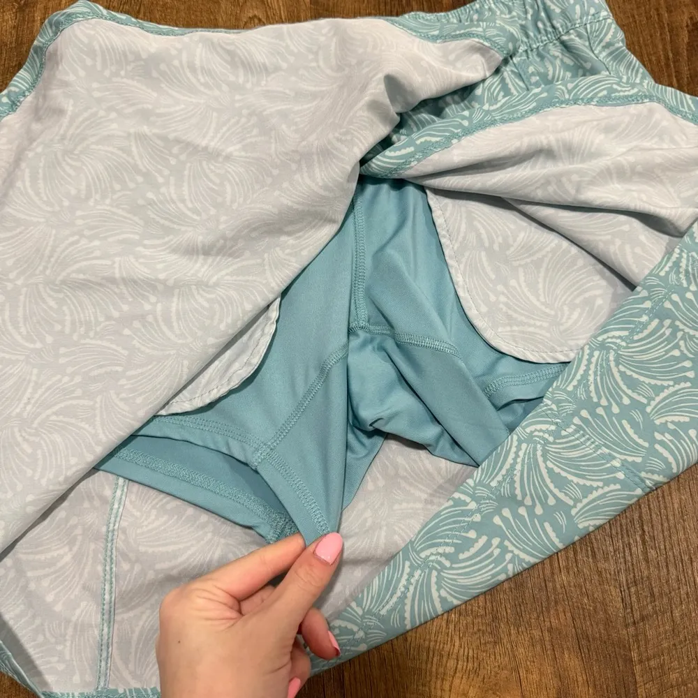 The American Outdoorsman Womens Casual Skort Sz Small Blue Print Pockets - Image 10