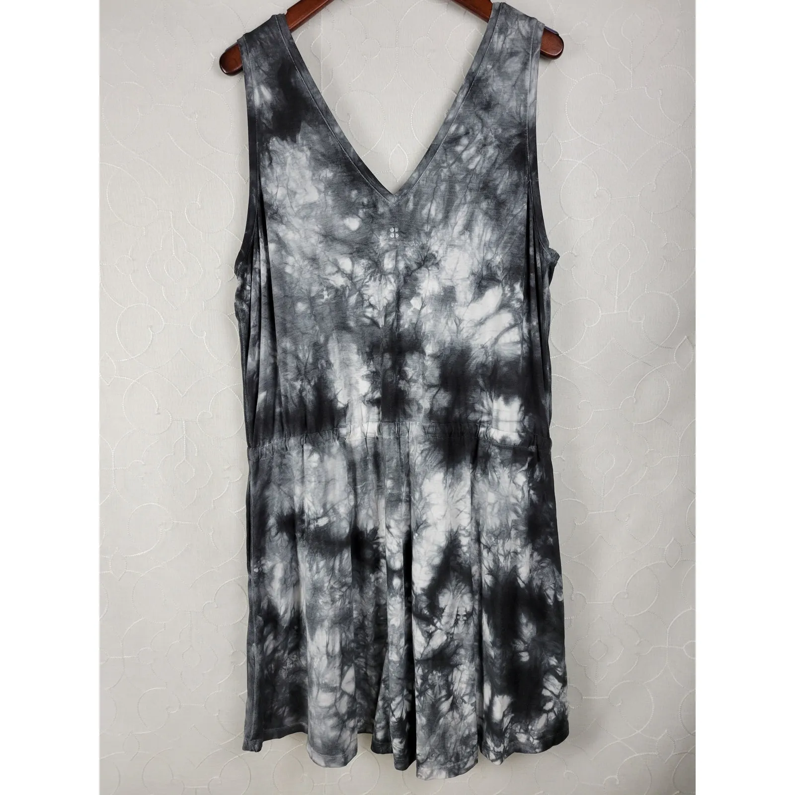Sweaty Betty Womens Dress Size XXL Black‎ Take it Easy Tie Dye Drop Waist Casual - Image 8