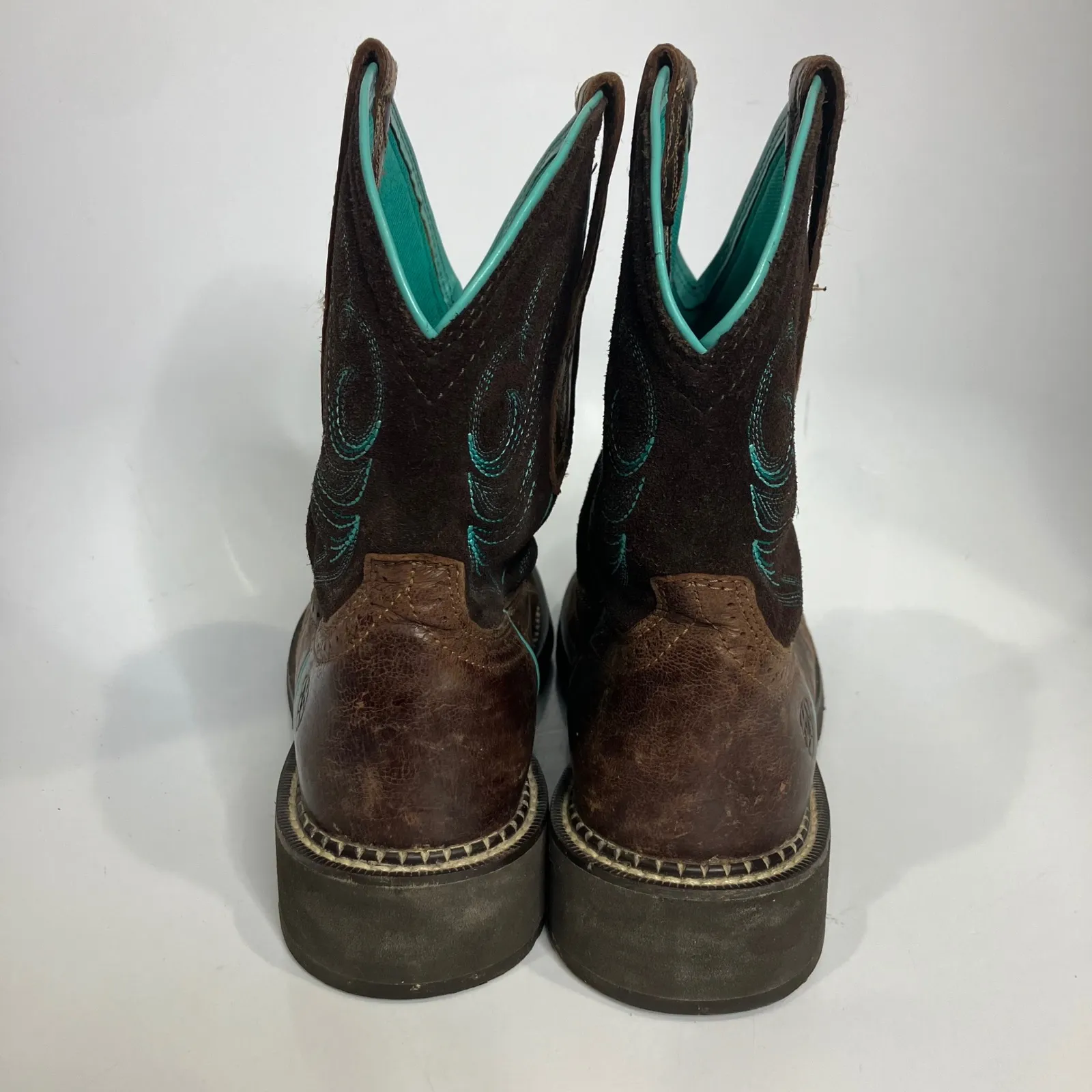 Ariat FatBaby heritage dapper western boots brown leather women's size 9.5 - Image 6