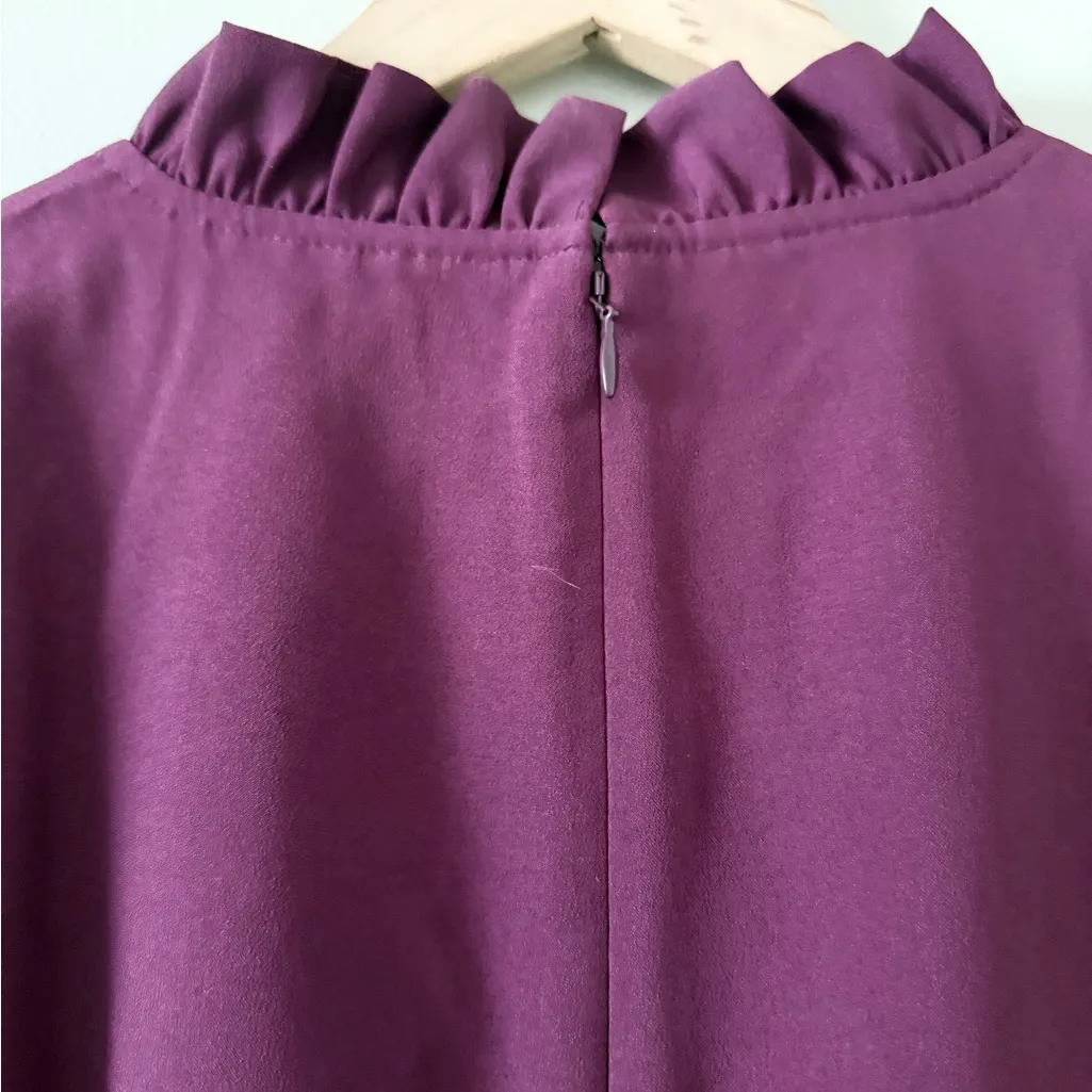 J. Crew Long Sleeve Sheath Mini Dress in Magenta Size 6 - Image 7