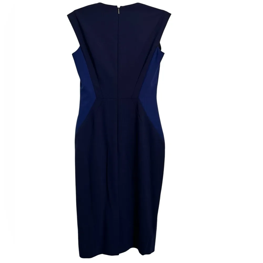 Boss Hugo Boss Women’s Navy Blue Dalana Pencil Dress US 2 Office Business Casual - Image 9