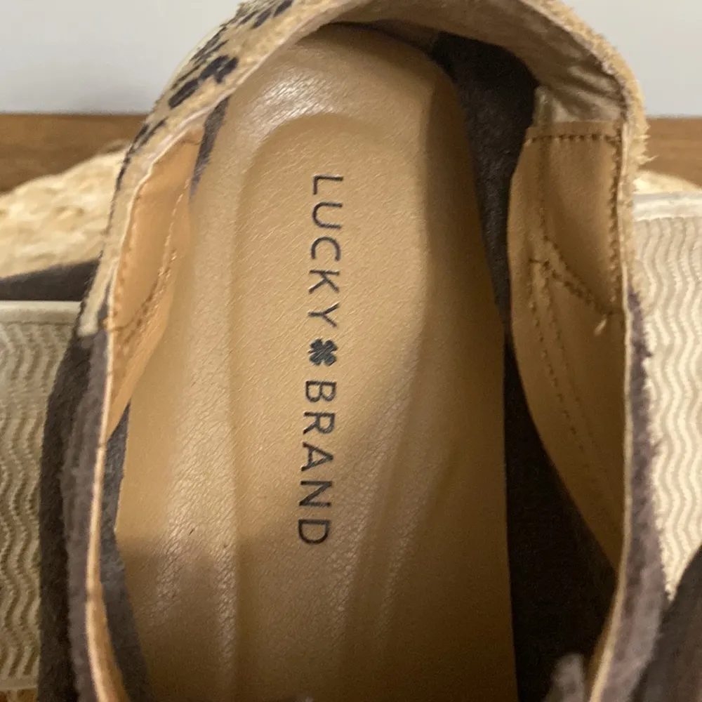 Lucky Brand brown leather womens Loucia fashion sneakers size 7.5 - Image 7