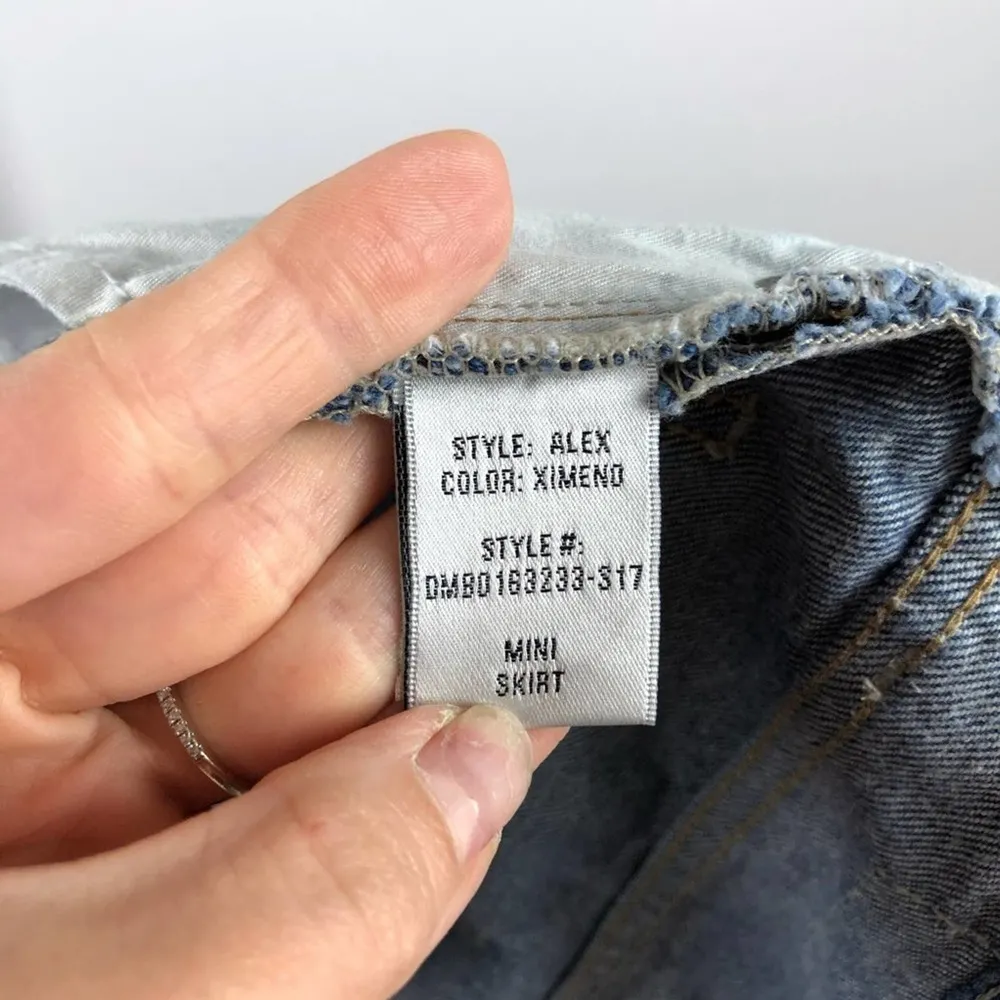 Lover and Friends Alex Mini Skirt Size 25 Denim 100% Cotton Medium Wash - Image 10