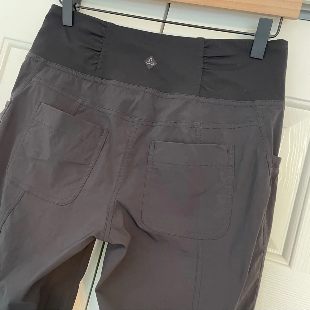 Prana Summit Crop Pants Capri Sz Small Black Nylon Hiking Outdoors - Image 13