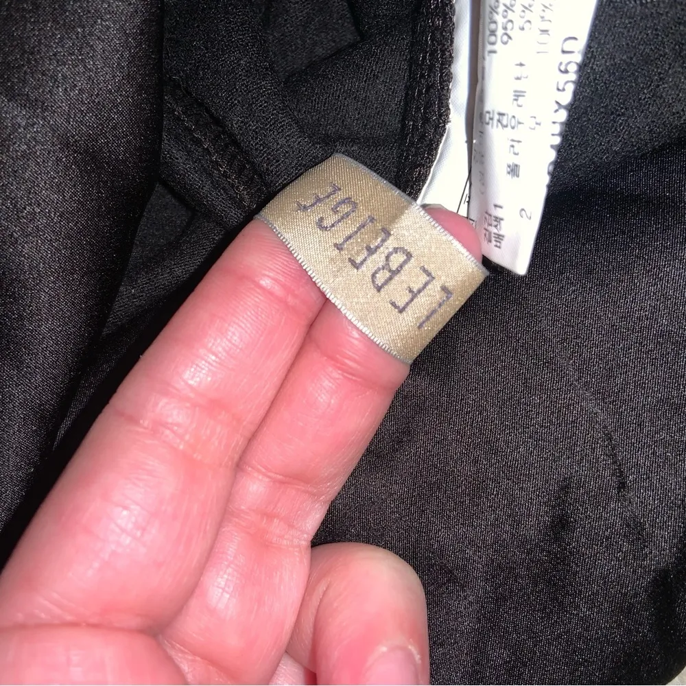 Lebeige Korean brand luxury silk cashmere blend turtleneck neck tunic pocket Green - Image 6