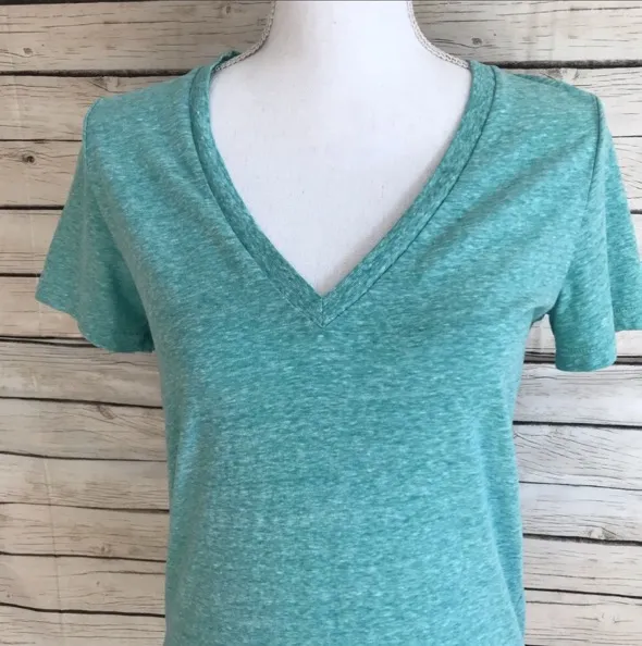 J. Crew Speckled Cotton V-Neck - Image 2