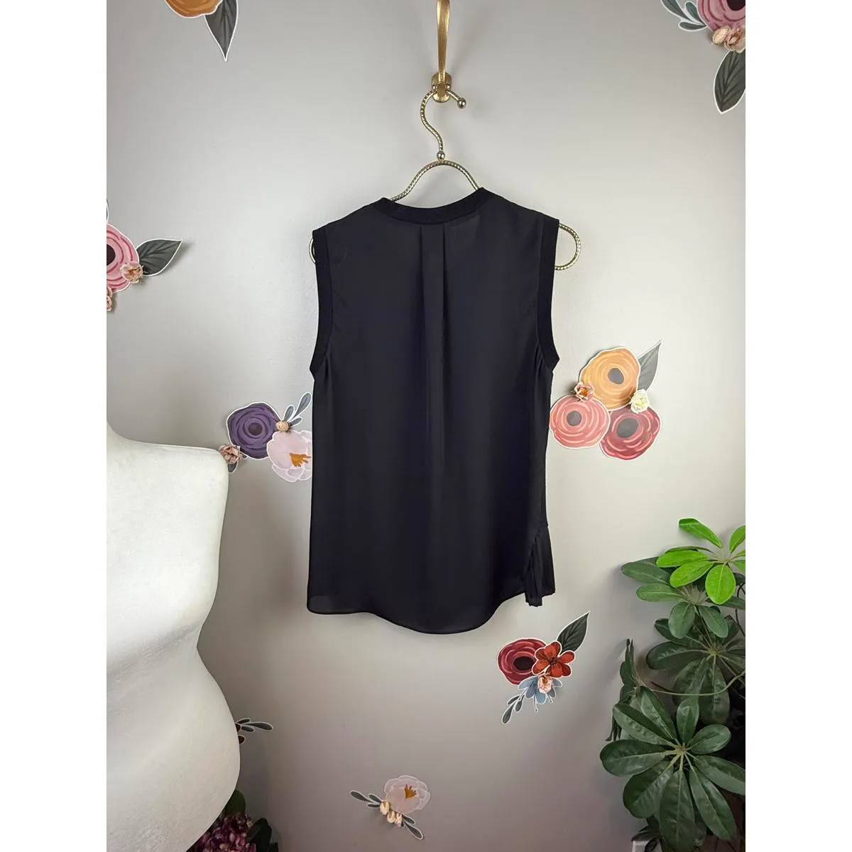 Greylin Black Peplum Lightweight Sweater Tank - Size - Medium - Image 5