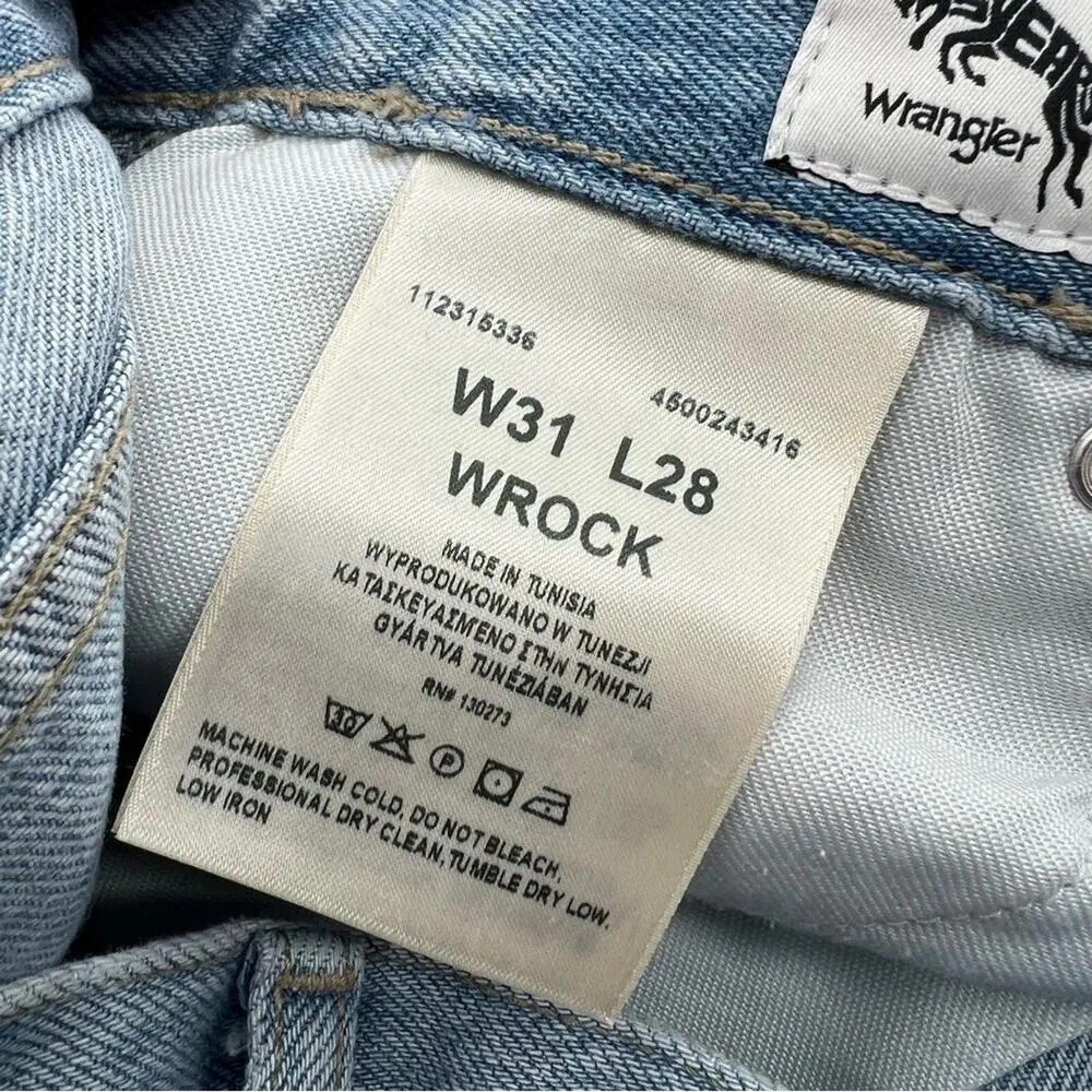 Wrangler wrock high rise kick flare jeans cowgirl back patch sz 31 - Image 6