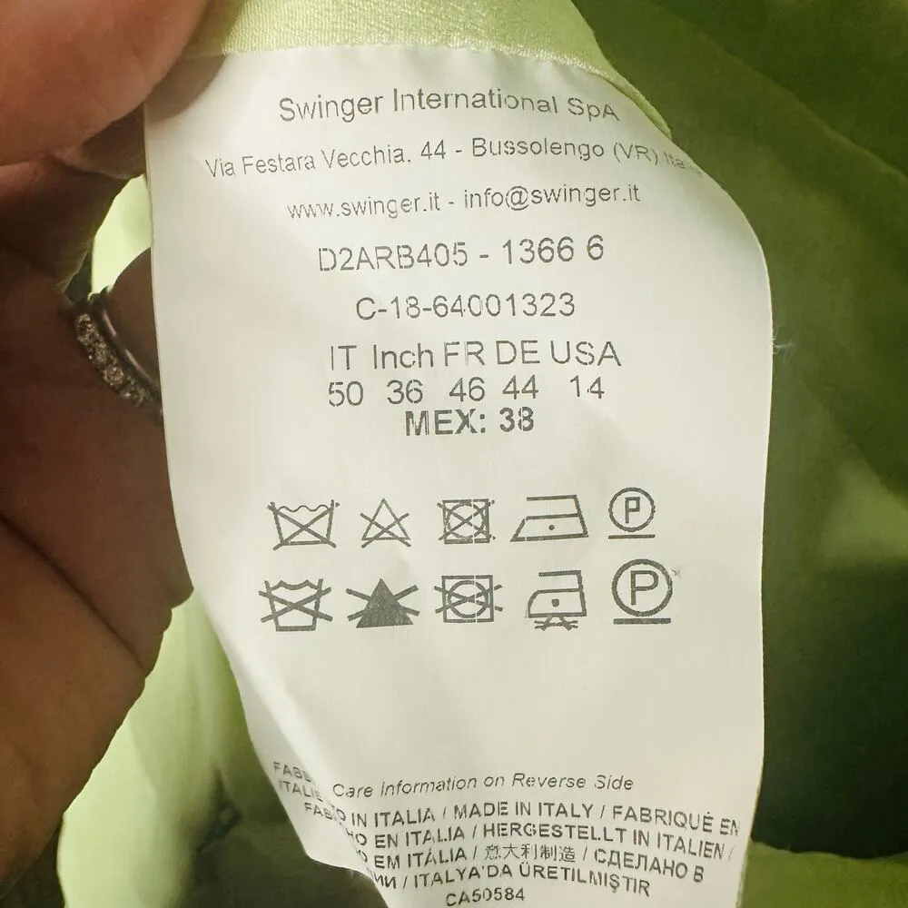 GENNY Women's Mint Sherbert Color Cold Shoulder Puff Sleeve Midi Dress Size 14 - Image 9