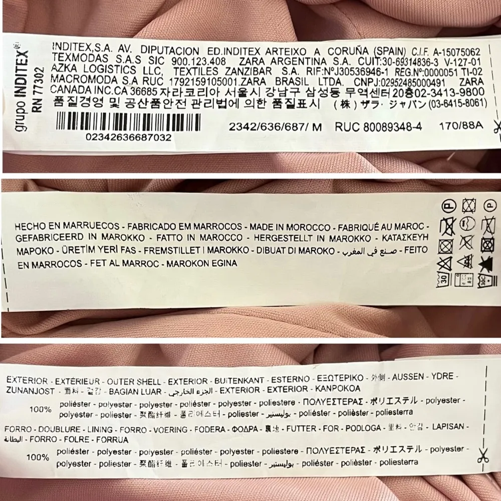 NEW Zara BLOGGER FAVORITE Draped Dress size L Pale Pink - Image 9