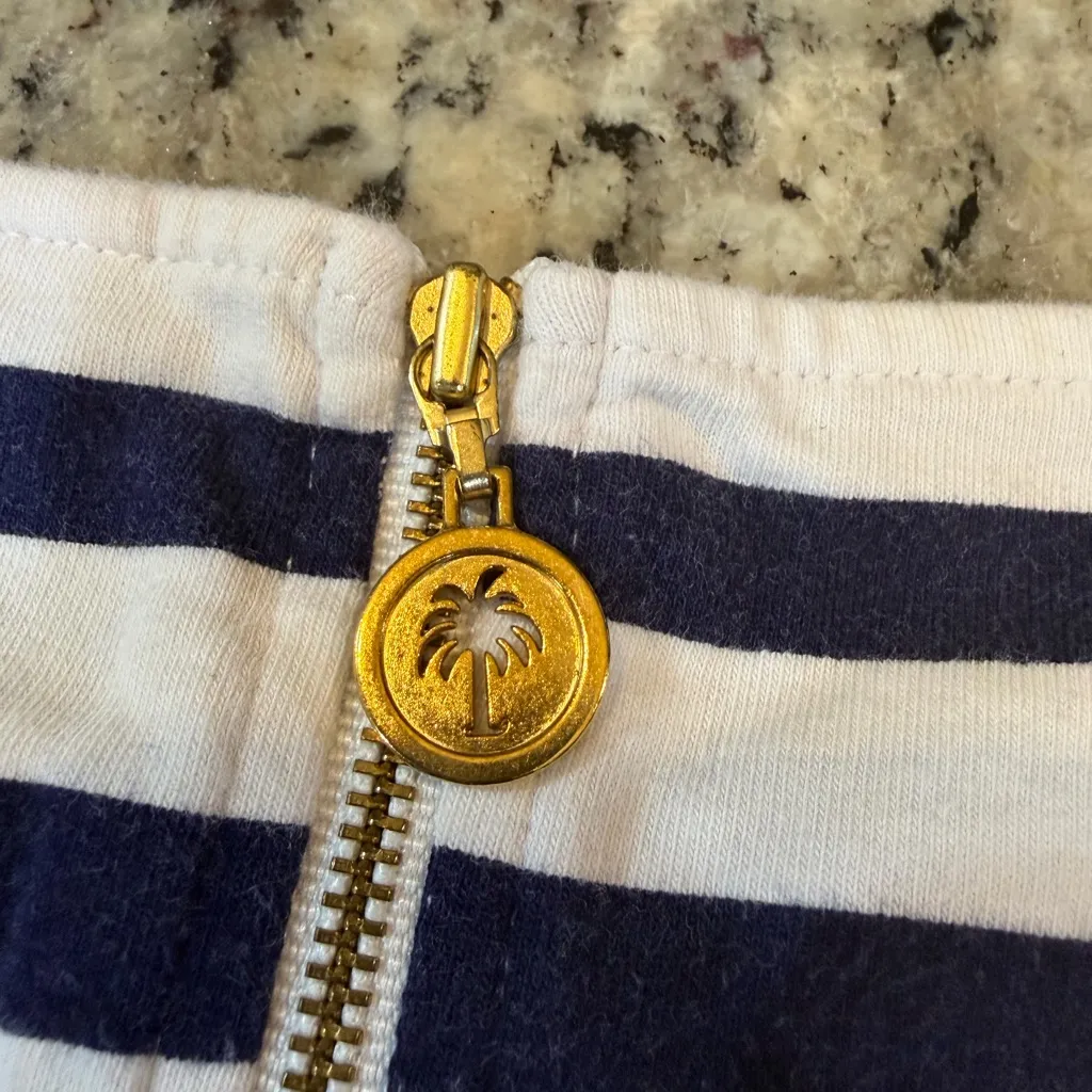 Lilly Pulitzer Navy and Pink Striped Long Sleeve Dress - Image 8