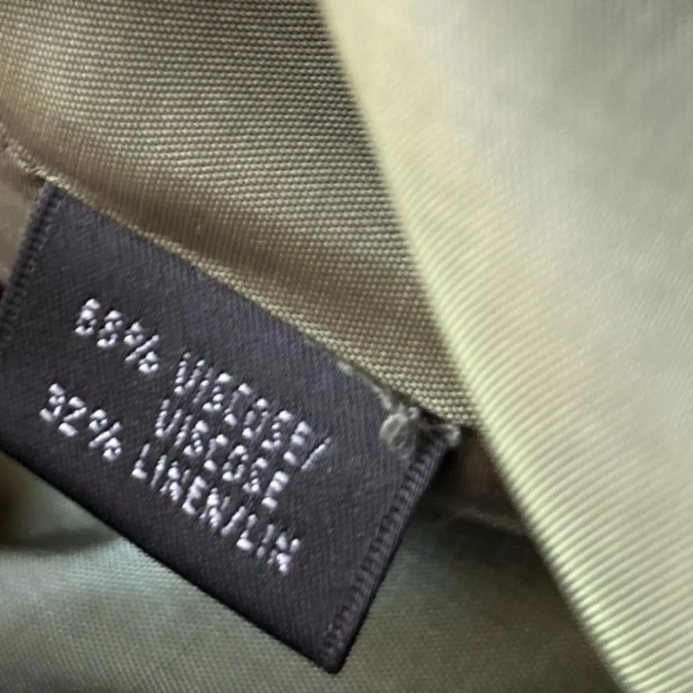 Lafayette 148 Women's Green Striped linen blend Blazer skirt set Size 14 - Image 7