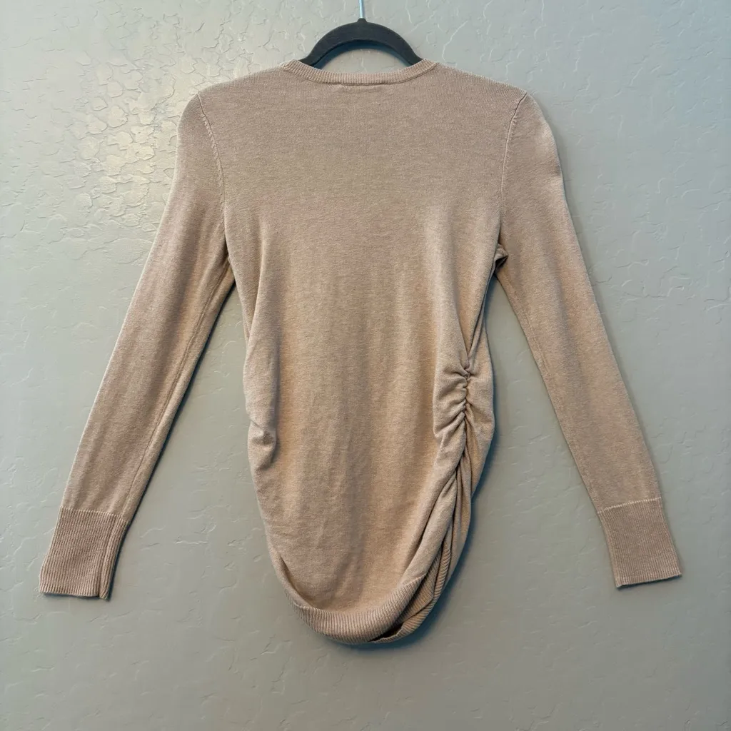 Motherhood Maternity beige long sleeve crew neck knit sweater size small - Image 11