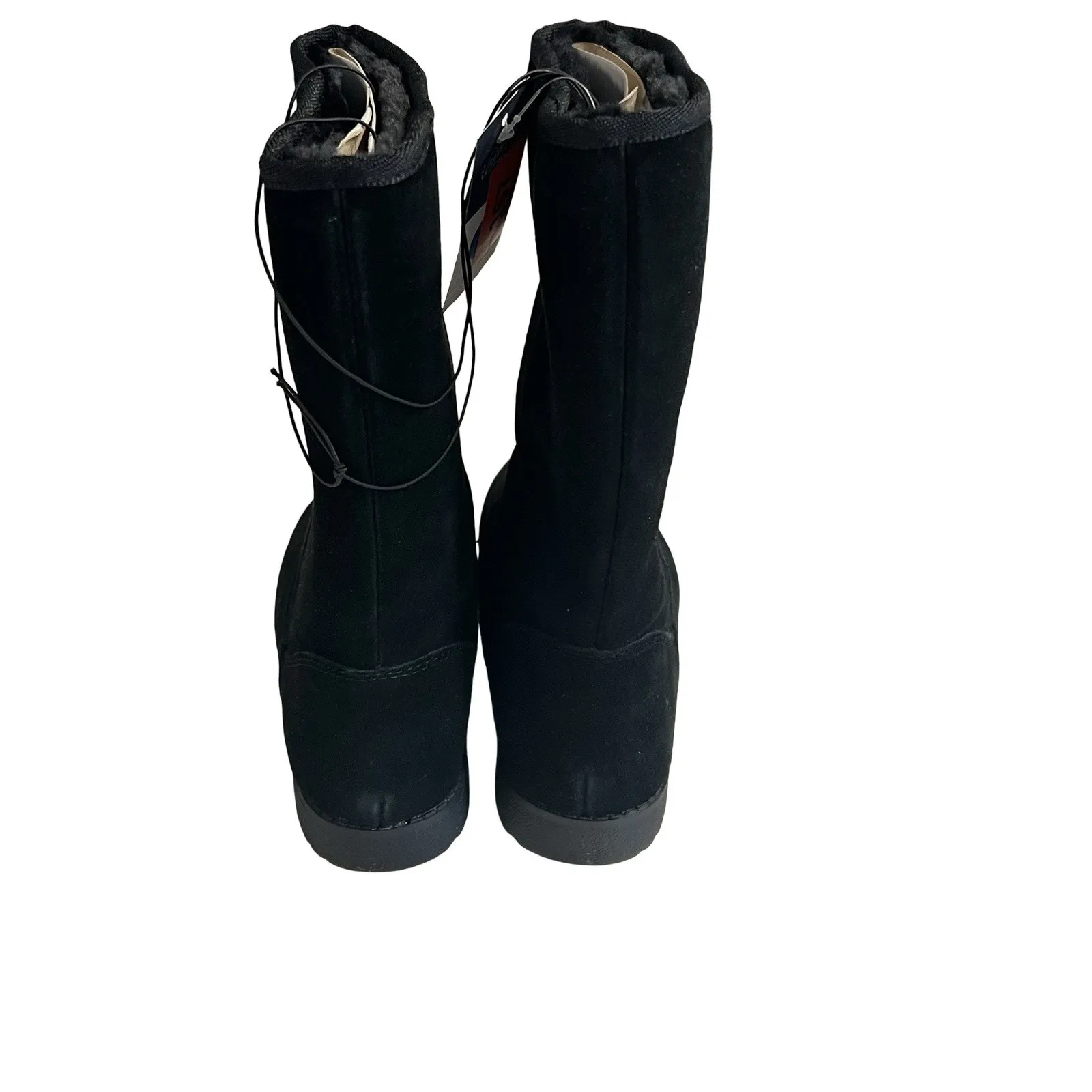 UNIVERSAL THREAD Sarah Suede Shearling Winter Boots Black 7 - Image 4