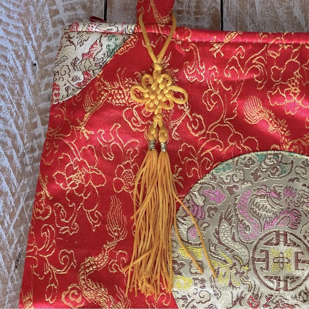 🎏 Vintage Boho Oriental Silk Shoulder Bag 🎏 - Image 2