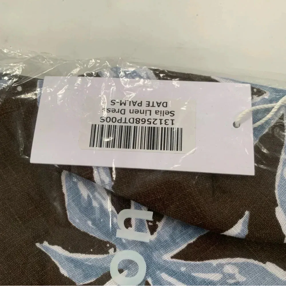 NWT Reformation Linen Dress Selia Midi Desert Palm Brown Size S - Image 12