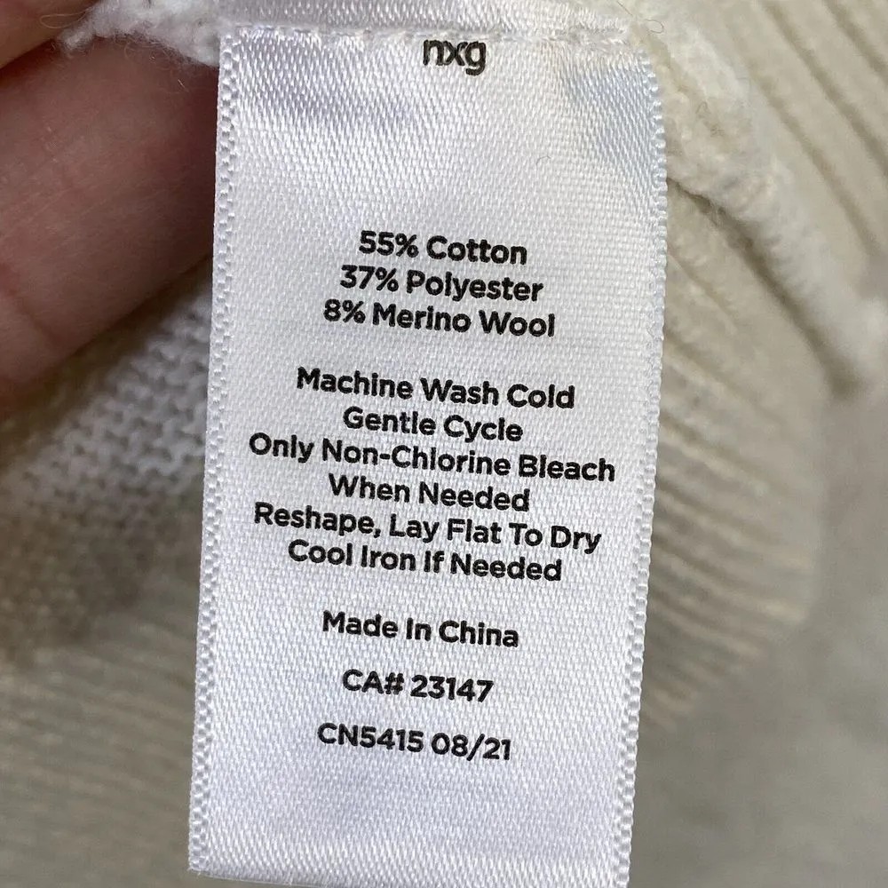 Talbots Sweater Womens Large Ivory Fair Isle Ski Pullover Long‎ Sleeve - Image 6