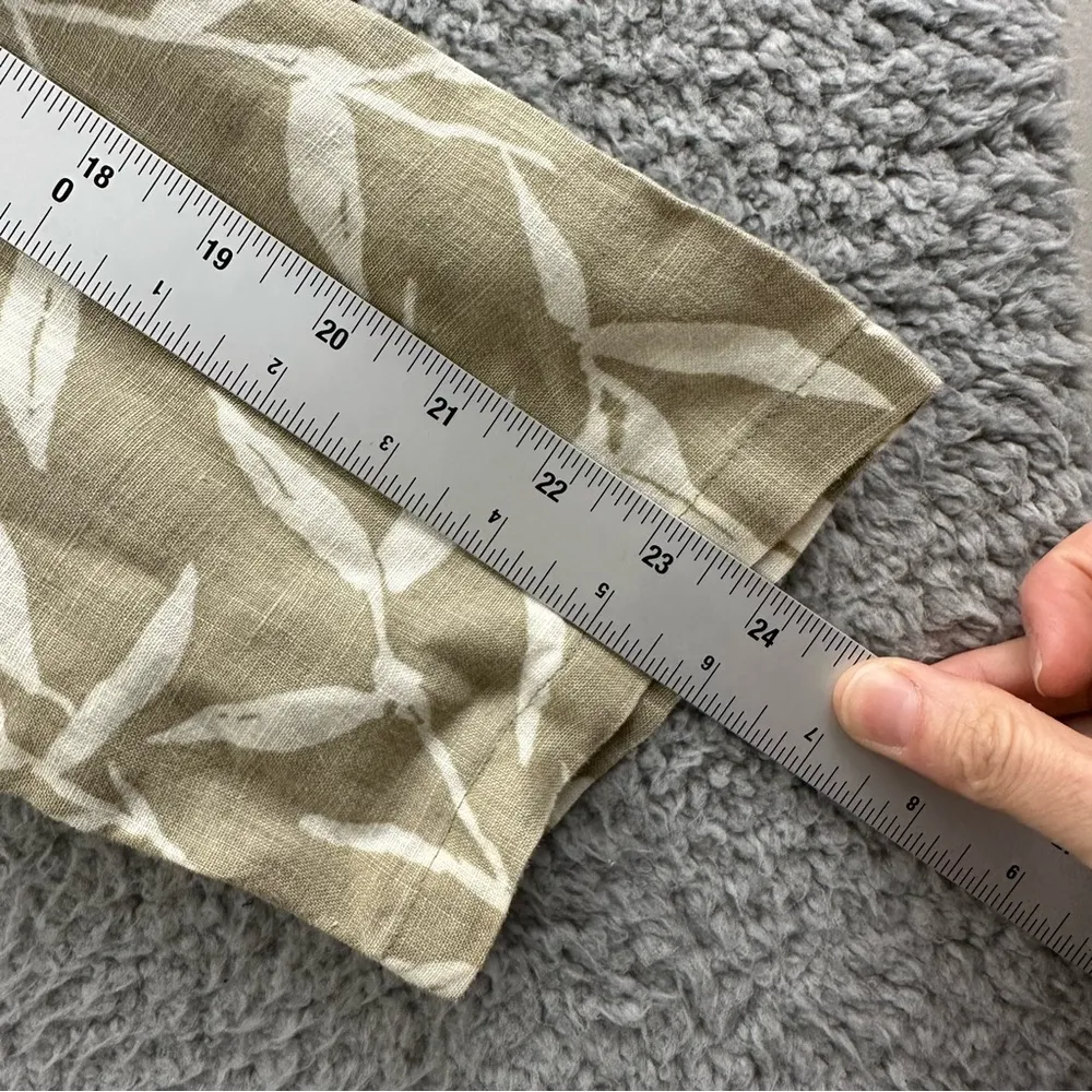 Click Color Me Cotton Long Sleeve Button Up Shirt Jacket Tan Linen Lagenlook W M Size M - Image 6