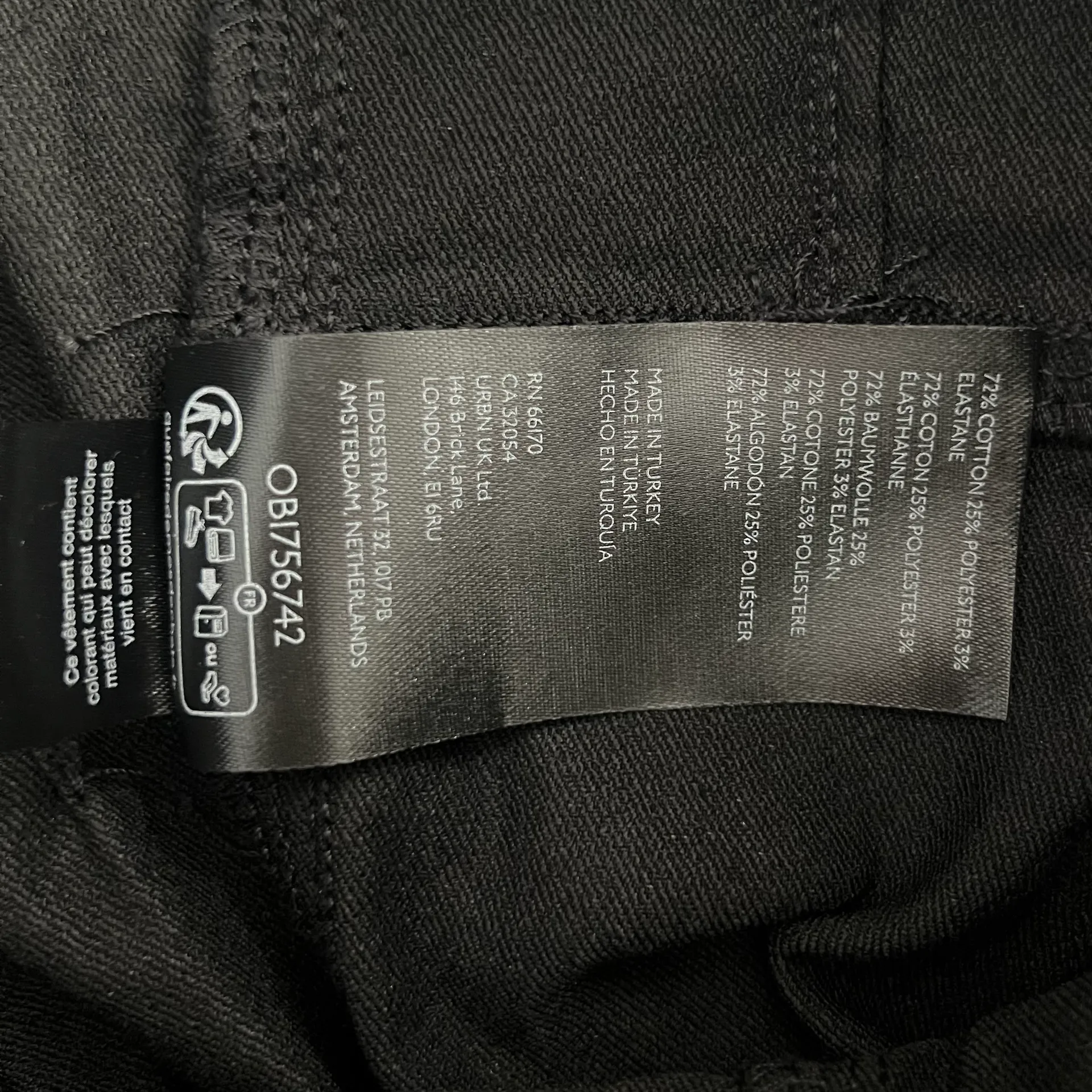 Free People NWT  Jayde Black Tie Printed Metallic Black Flare Jeans - Image 10